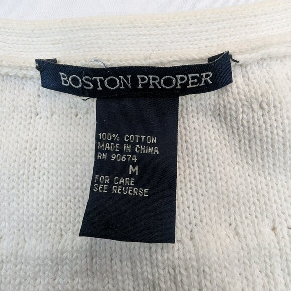 Boston Proper Sequin Striped Sweater Golden Size Medium - Picture 7 of 9